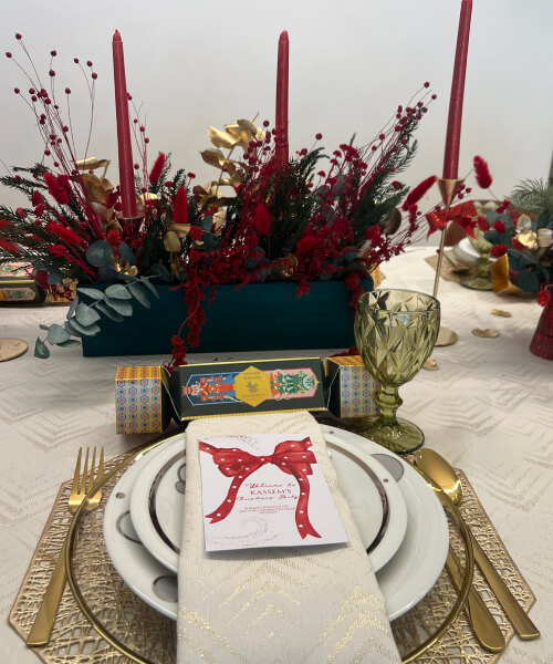 reception pour fete de noel